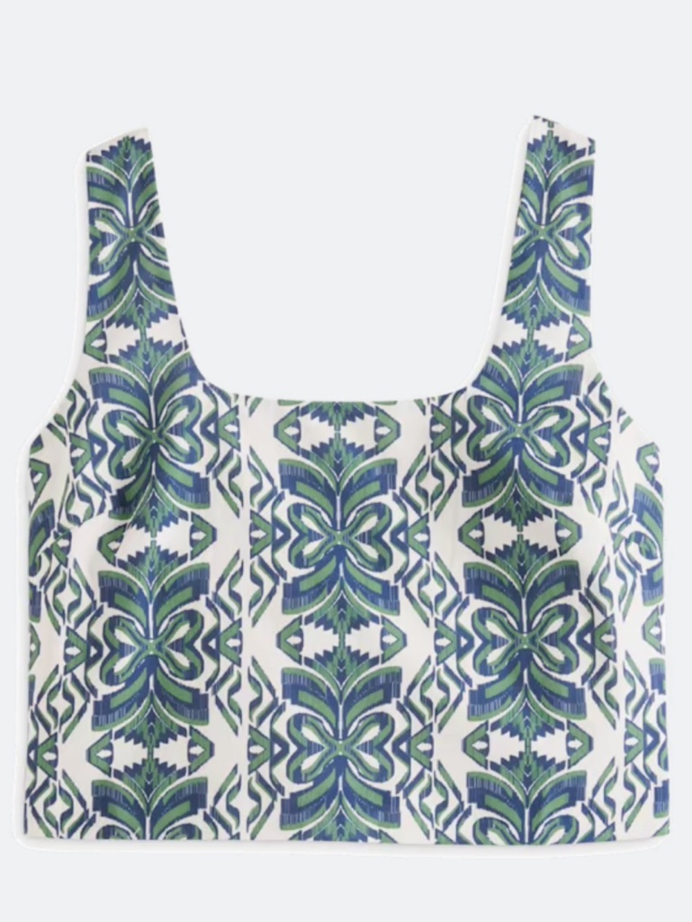Greylin Sage Linen Square Neck Top in Green